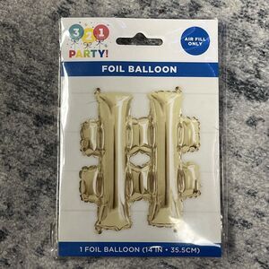 321 Party # Foil Balloon | Gold - 14in